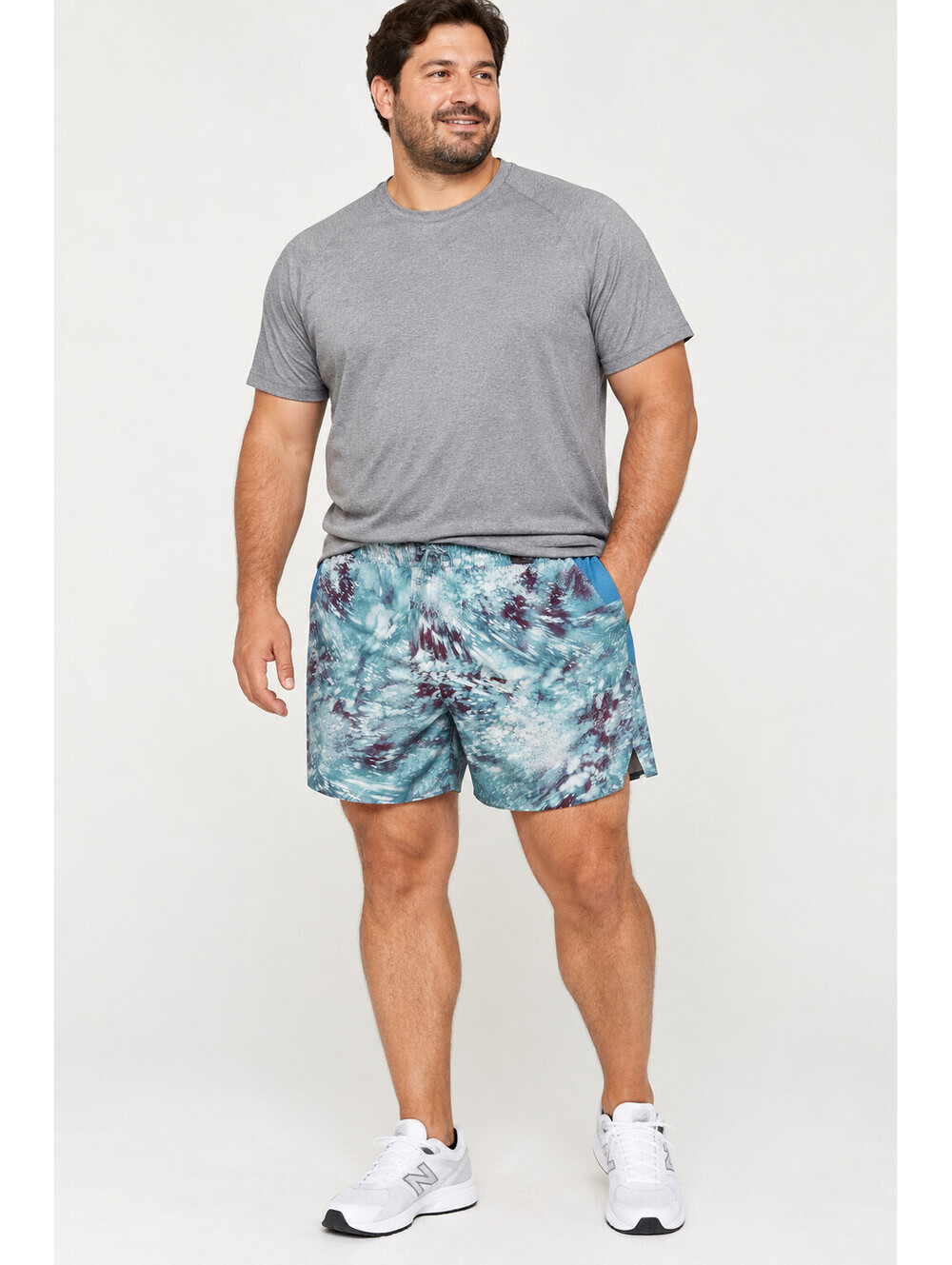 Lululemon Surge Short Liner 6" Men's XXL Blue Multi Print Running Shorts